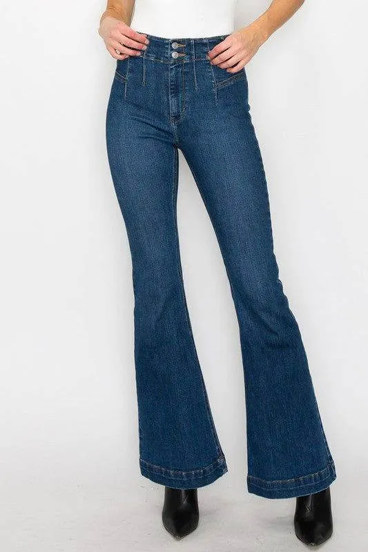 Artemis Vintage Plus Size - High  Rise Modern Flare Jeans