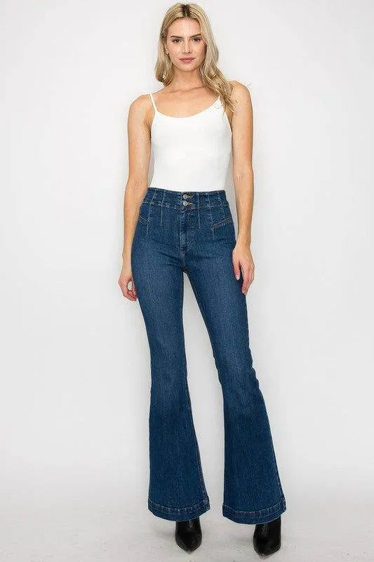 Artemis Vintage Plus Size - High  Rise Modern Flare Jeans
