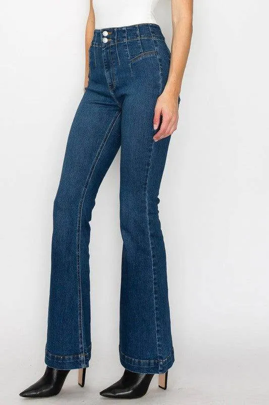 Artemis Vintage Plus Size - High  Rise Modern Flare Jeans