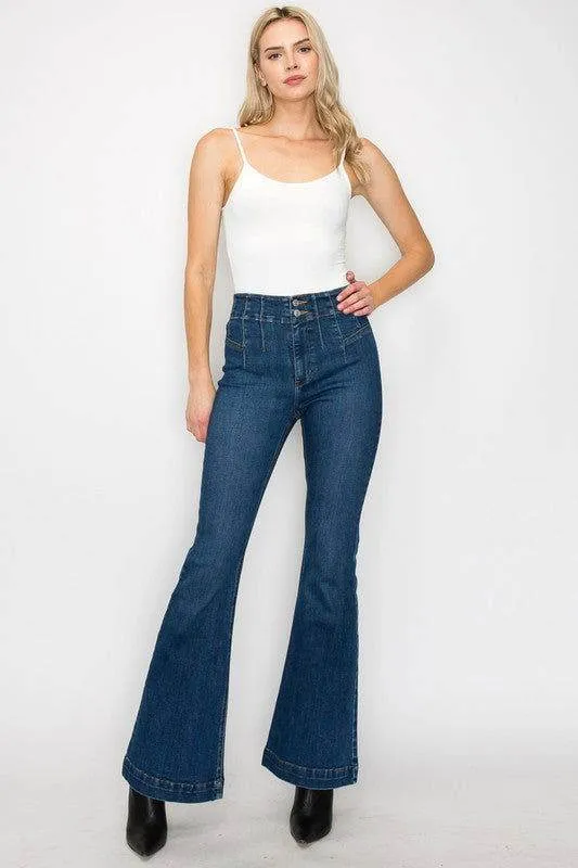 Artemis Vintage Plus Size - High  Rise Modern Flare Jeans