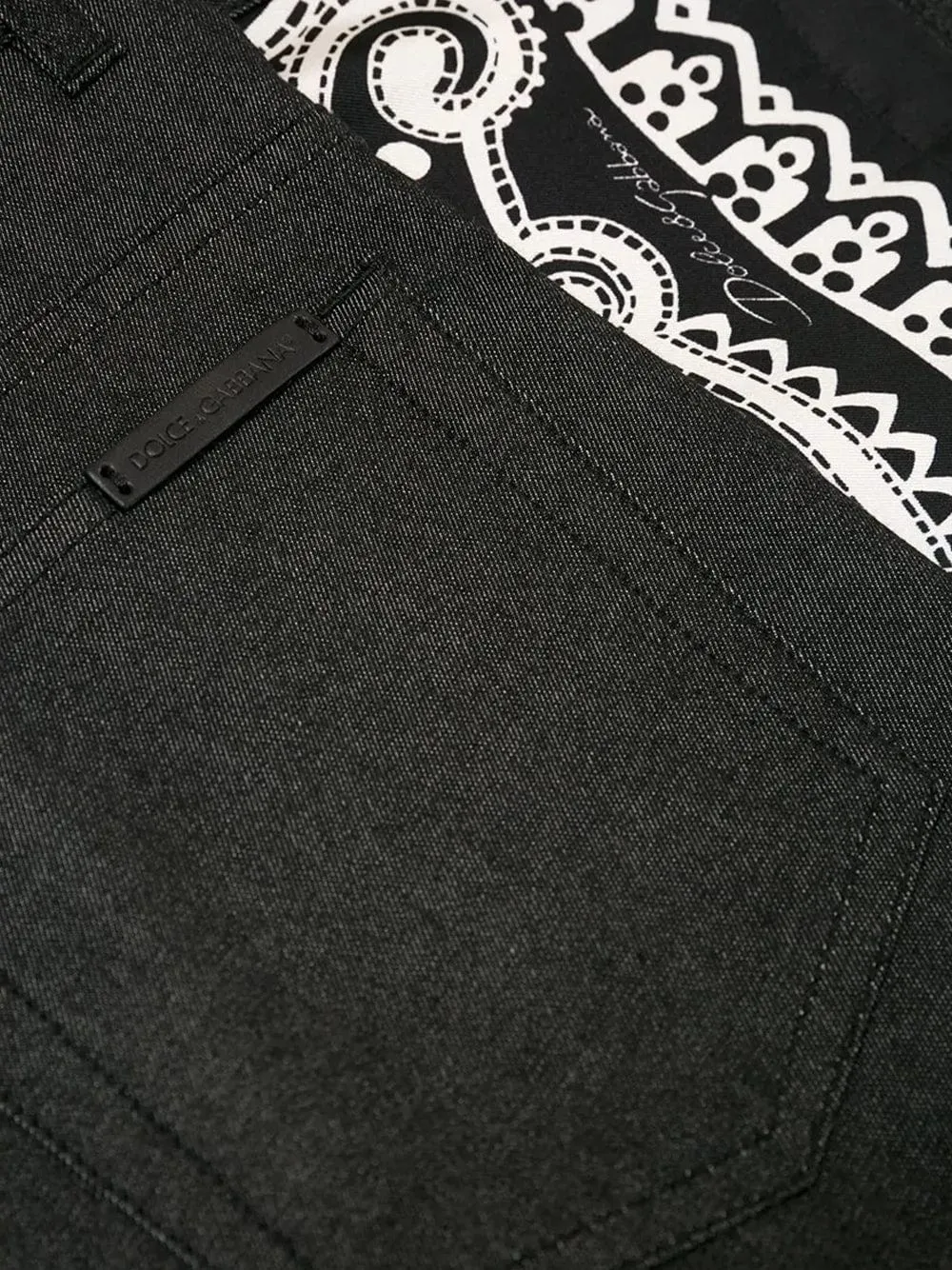 Baroque-Print Cropped Pants