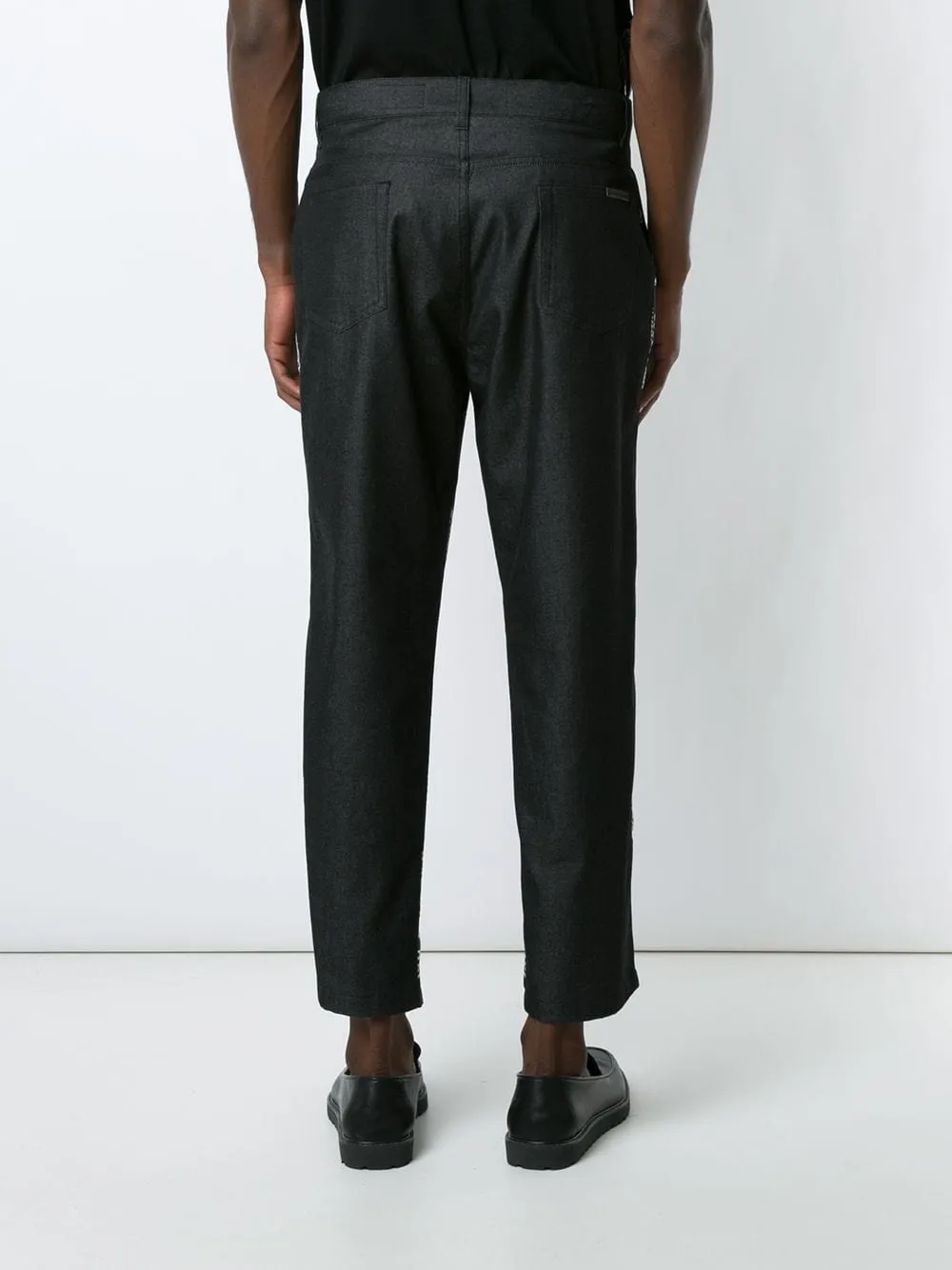 Baroque-Print Cropped Pants