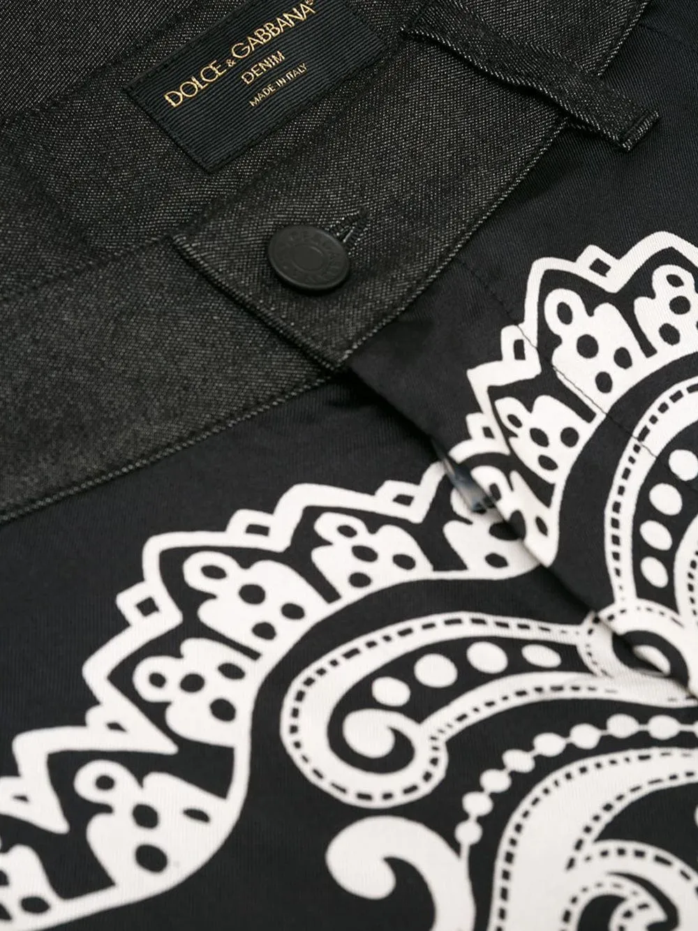 Baroque-Print Cropped Pants