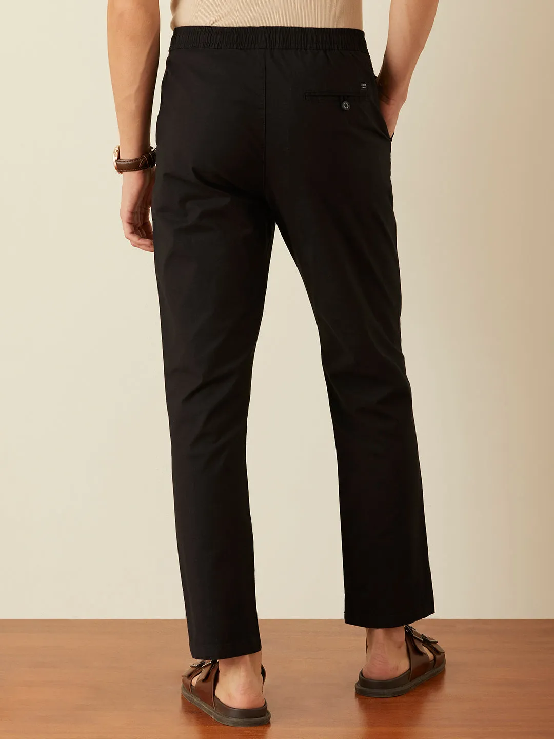 Black Plain Loose Pants