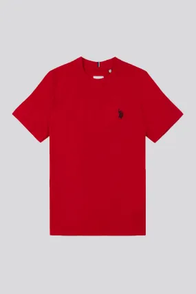Boys Double Horsemen T- Shirt in Haute Red