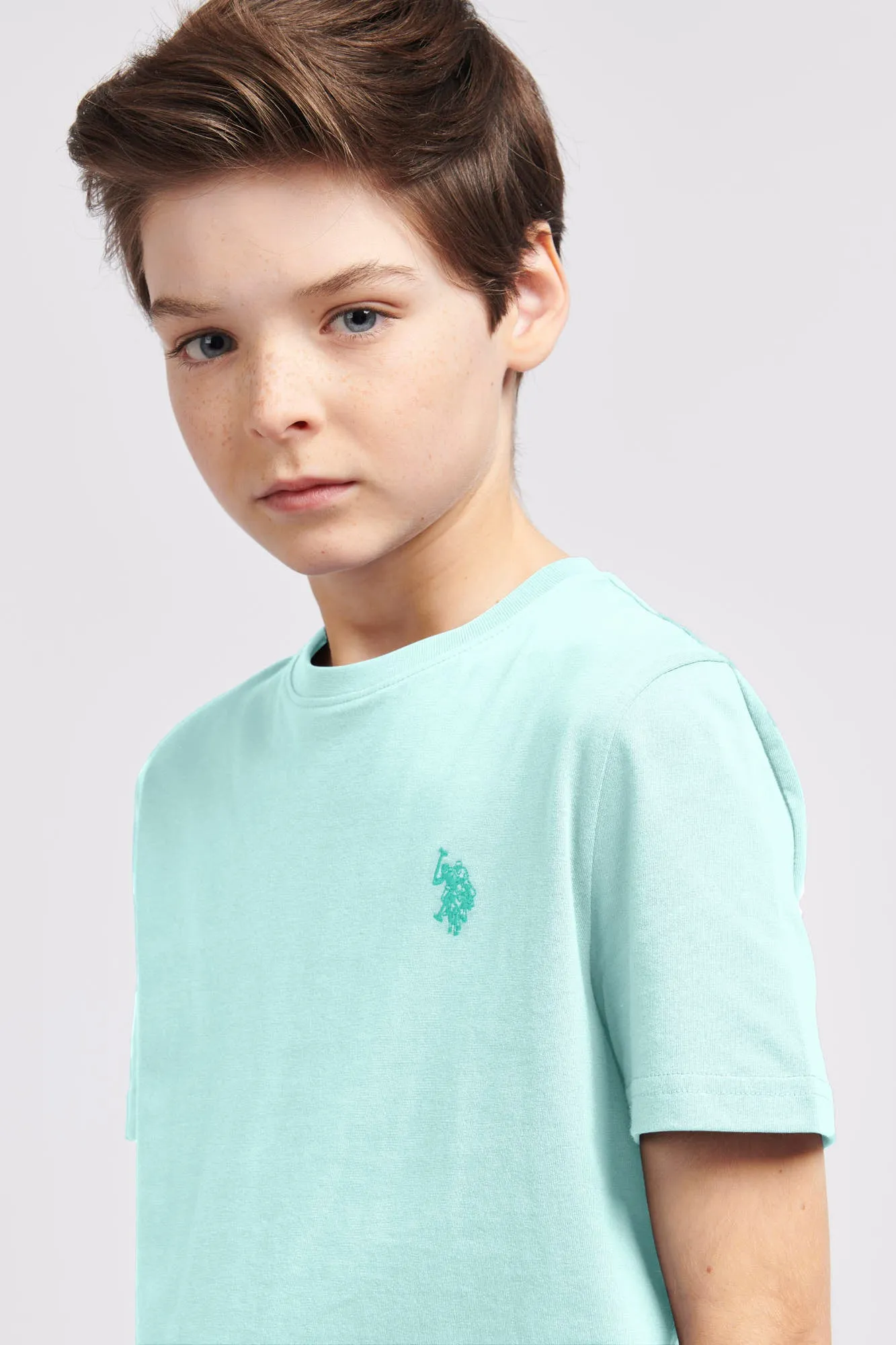 Boys Double Horsemen T- Shirt in Water Ballet