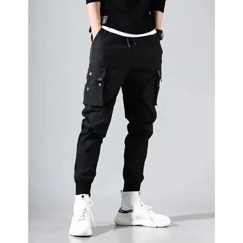 Cargo trousers men - Stylish jogging trousers with side pockets, elasticated cuffs