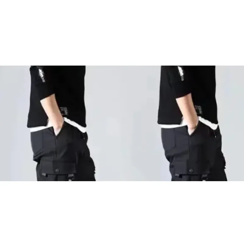 Cargo trousers men - Stylish jogging trousers with side pockets, elasticated cuffs