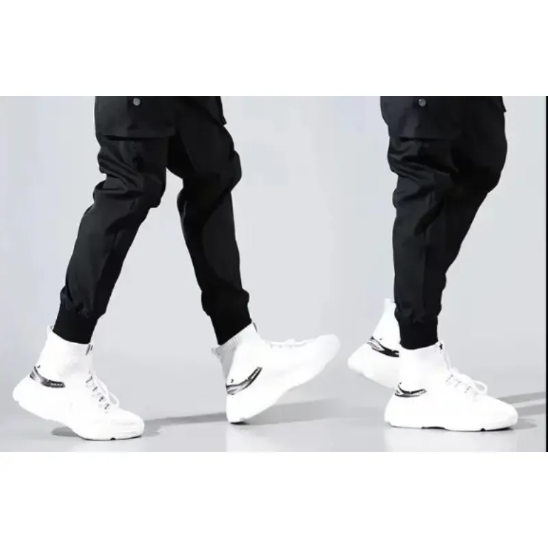 Cargo trousers men - Stylish jogging trousers with side pockets, elasticated cuffs