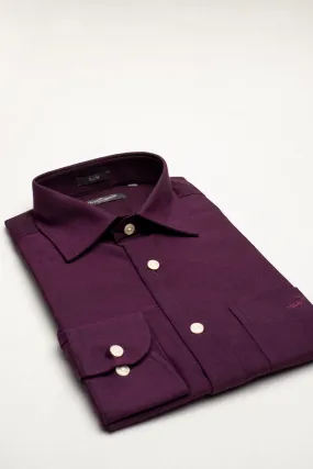 Crocodile Formal Core Plain Slim Fit-Plum