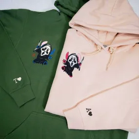 Custom Embroidered Halloween Ghost Couple Matching Hoodies - Custom Partner Hoodies
