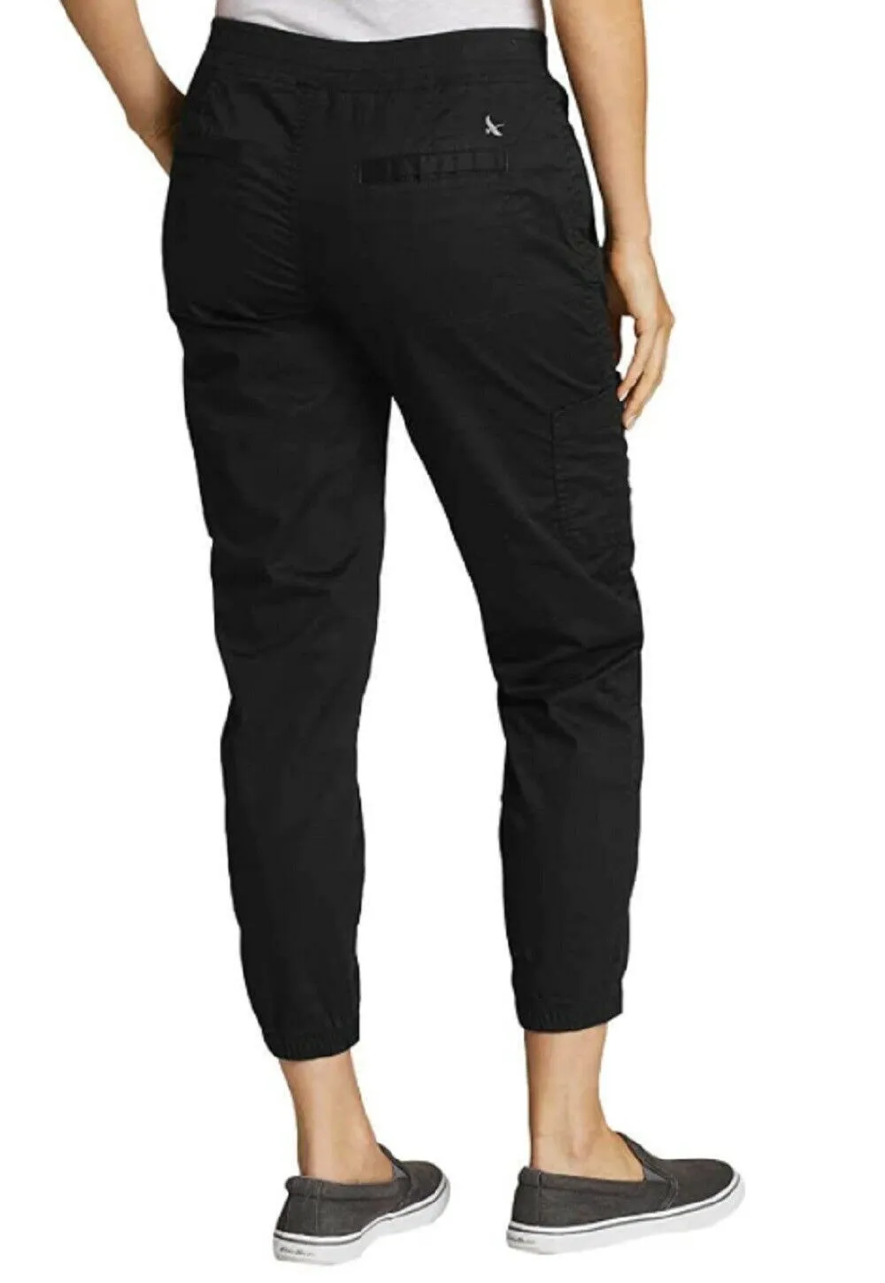 Eddie Bauer Women's Laid Back Twill Jogger Pants Black 6