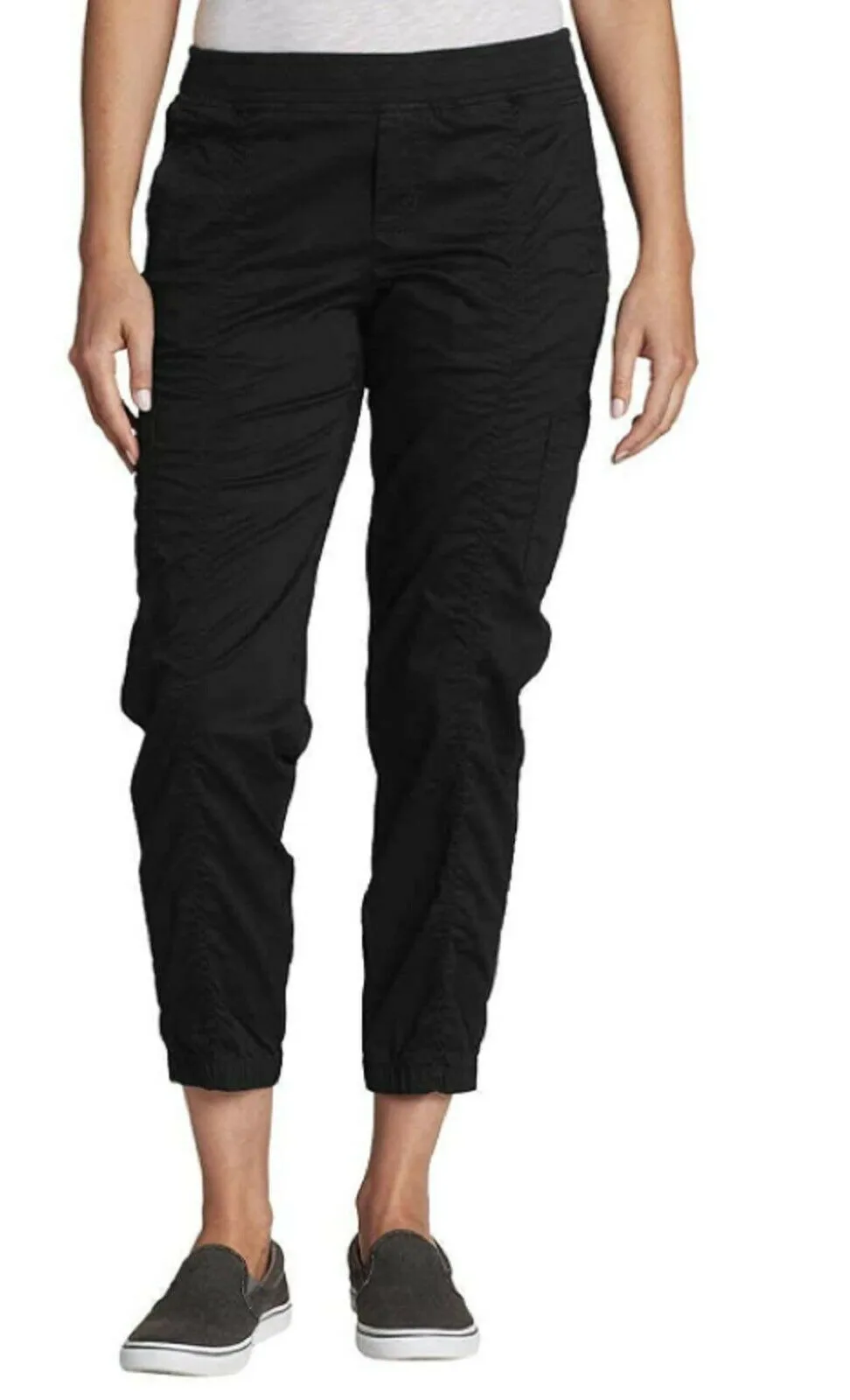 Eddie Bauer Women's Laid Back Twill Jogger Pants Black 6