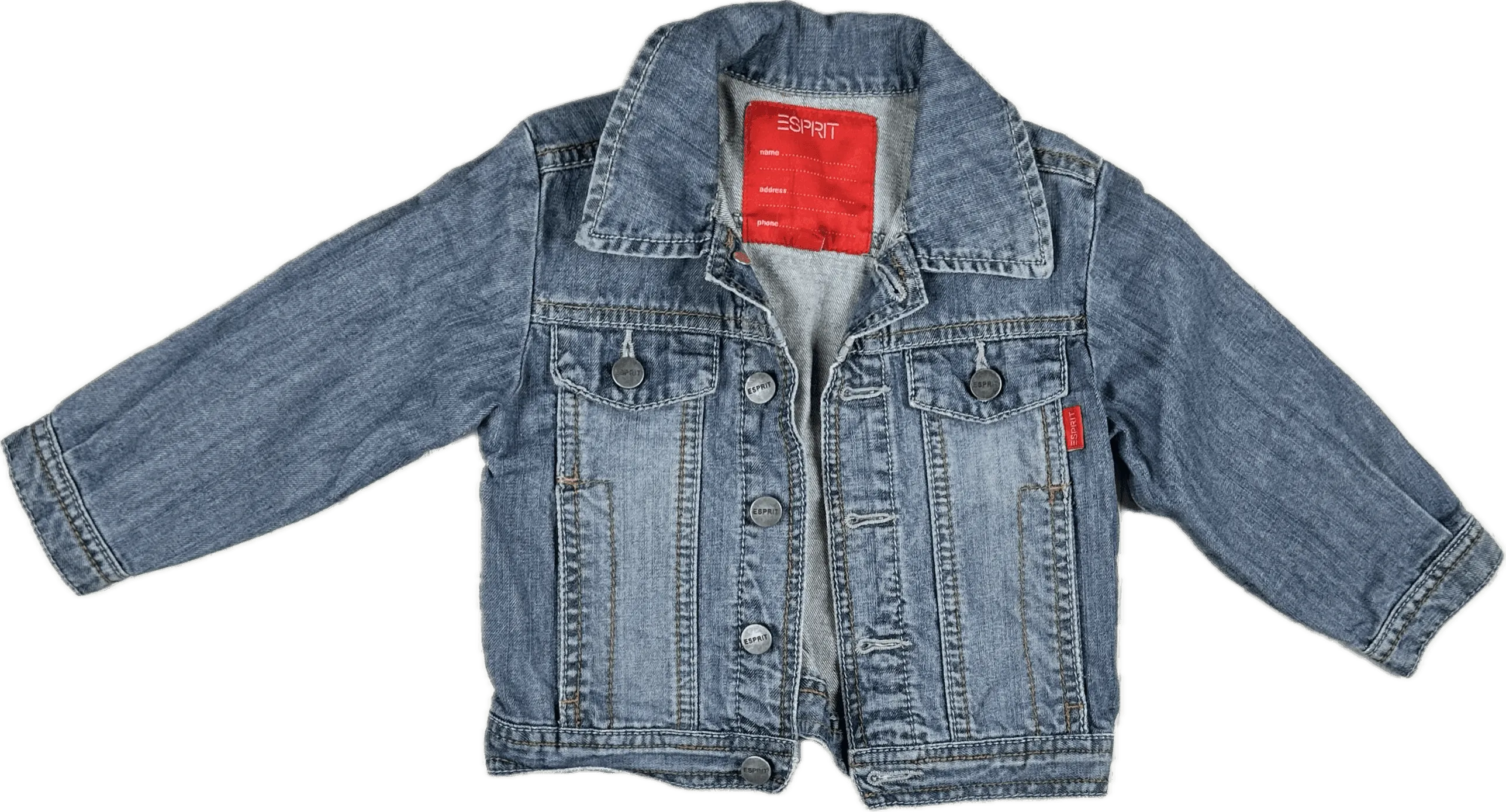 Esprit Toddler Button Front Denim Jacket - Size 18M