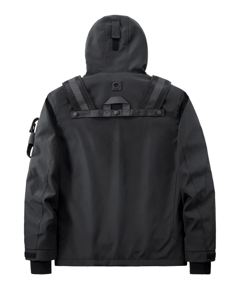 Functional Multi-pocket Cargo Hooded Jacket