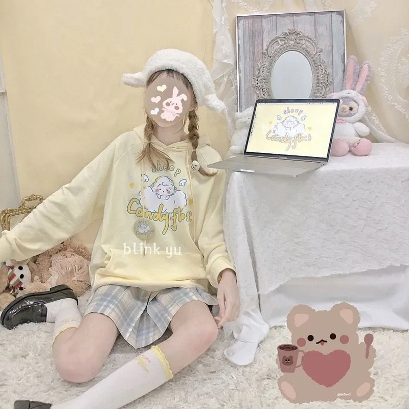 Kawaii E Girl Print Hoodie