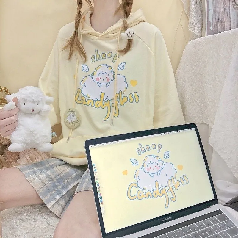 Kawaii E Girl Print Hoodie