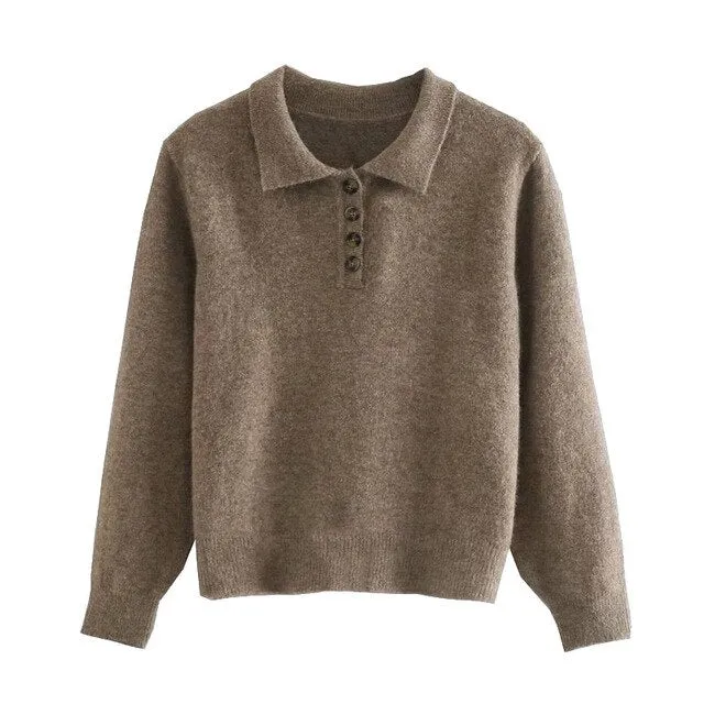KNITTED SWEATER WITH BUTTONS