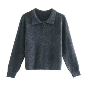 KNITTED SWEATER WITH BUTTONS