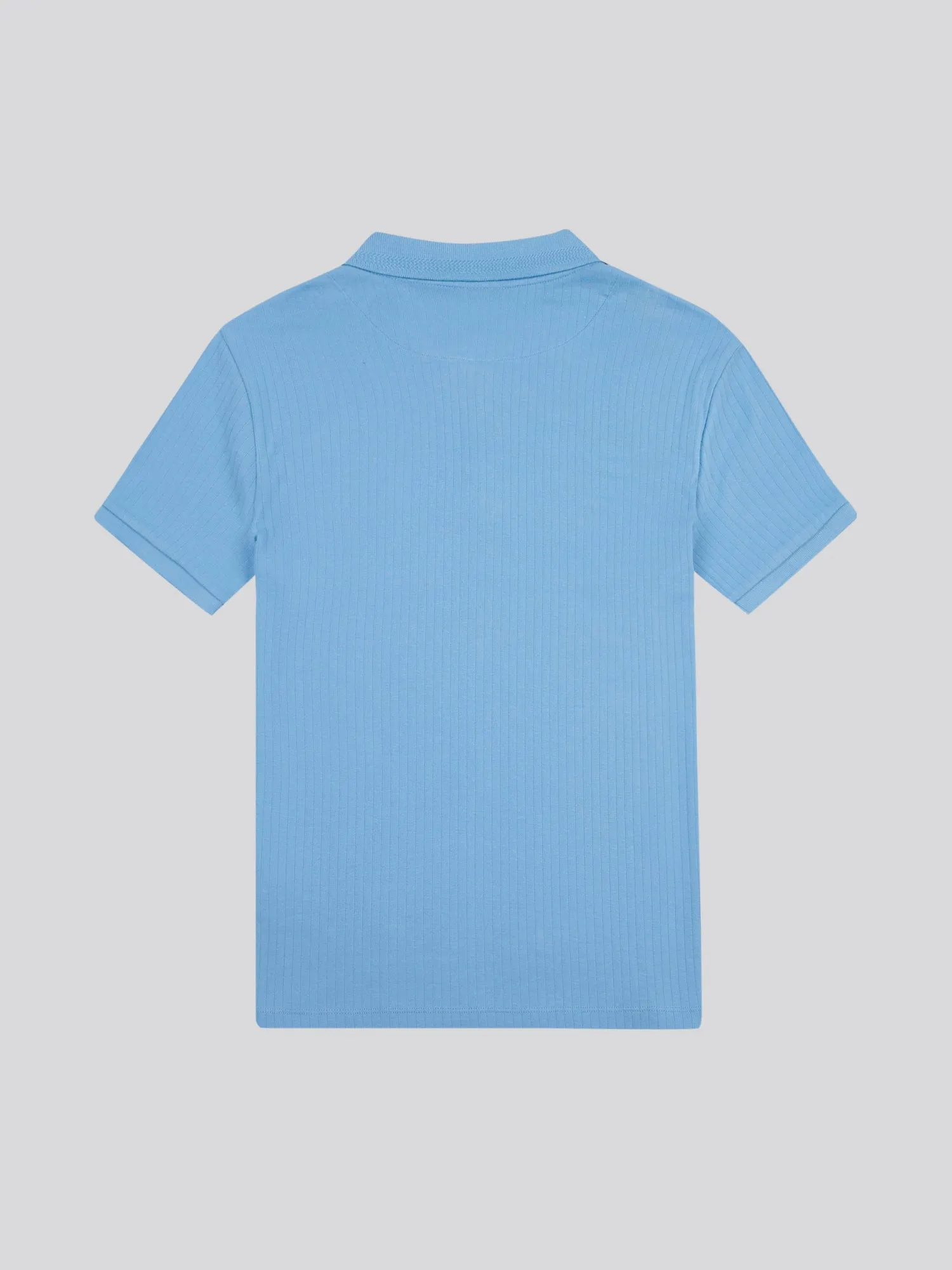 Mens Double Horsemen Rib Polo Shirt in Allure