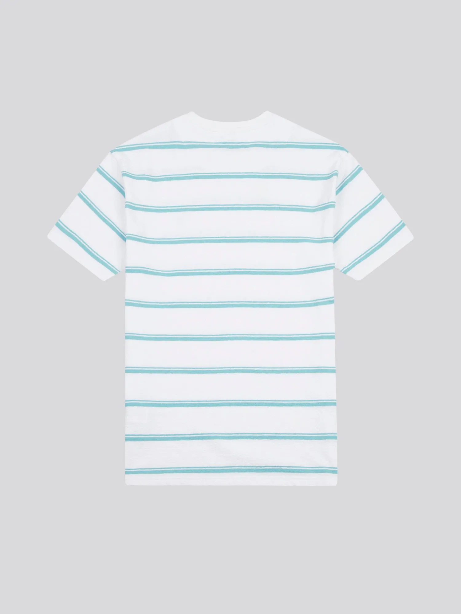 Mens Terry Stripe T-Shirt in Bright White