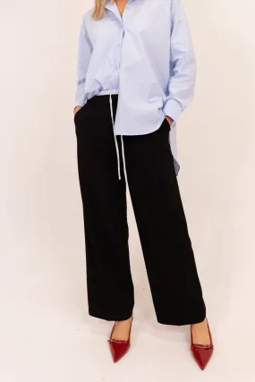 Millie Wide Leg Trousers In Black