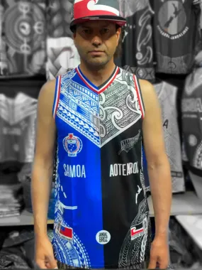 Māori & Sāmoan Basketball Singlet adults