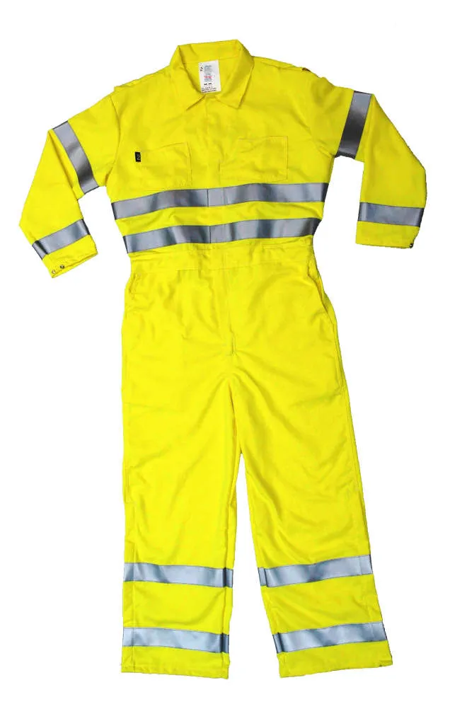 Neese VM7CA3FY Type R Class 3 Flame-Resistant Modacrylic High-Visibility Coverall