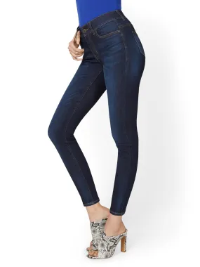 Petite Mya Curvy High-Waisted Super-Skinny Jeans - Dark Wash