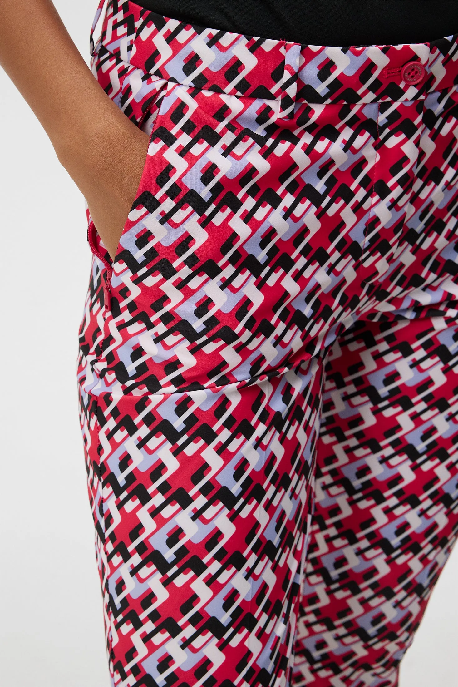 Pia Print Pant / JL Micro Bridge Rose Red