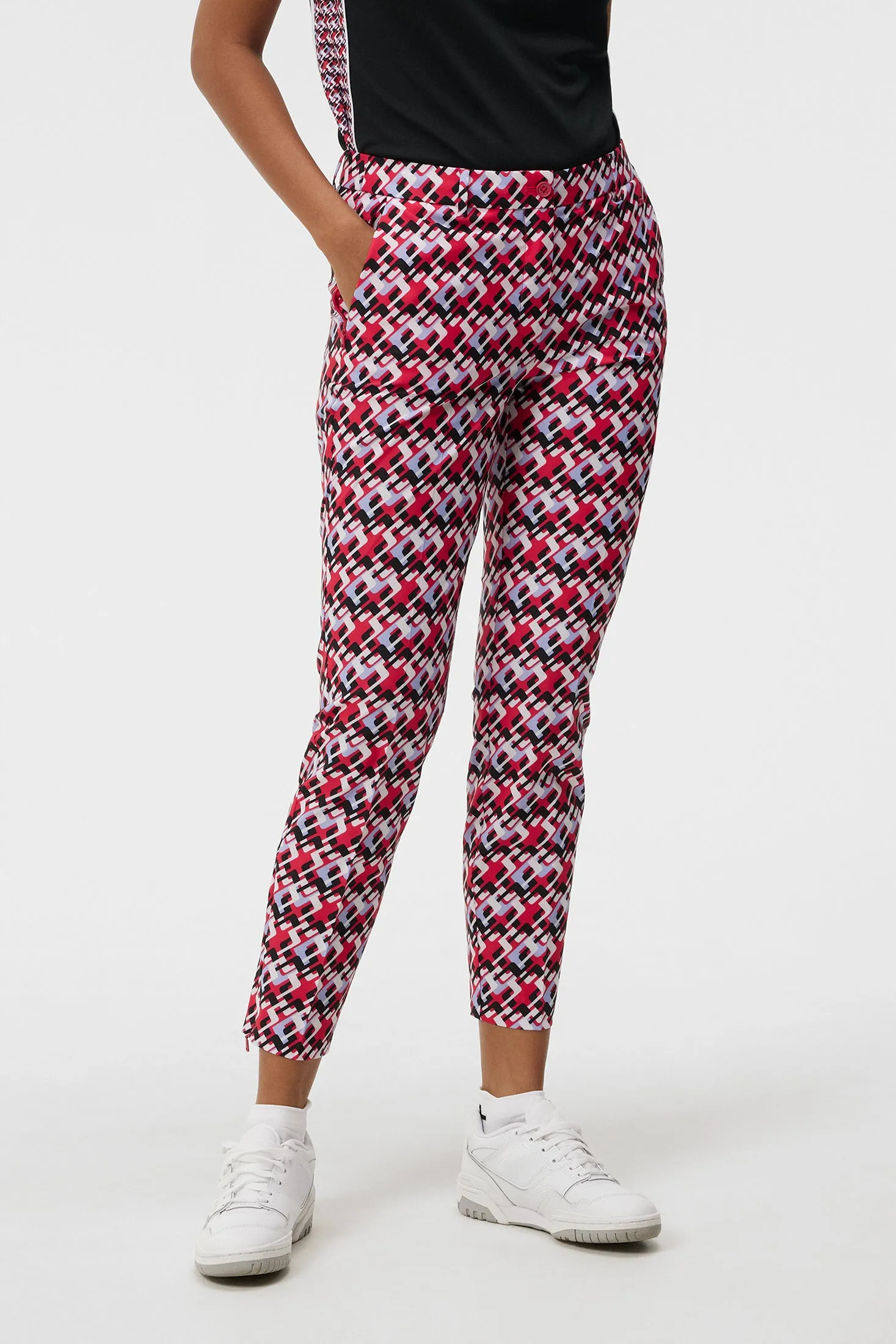 Pia Print Pant / JL Micro Bridge Rose Red