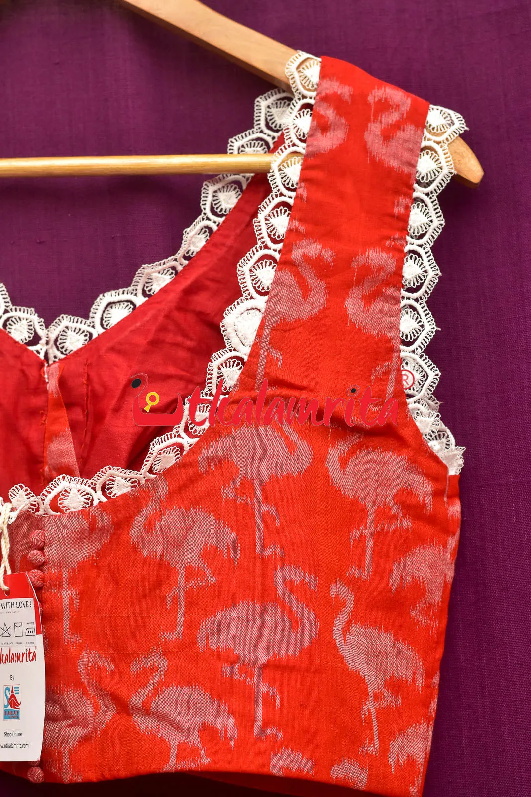 Red Cranes (Blouse)