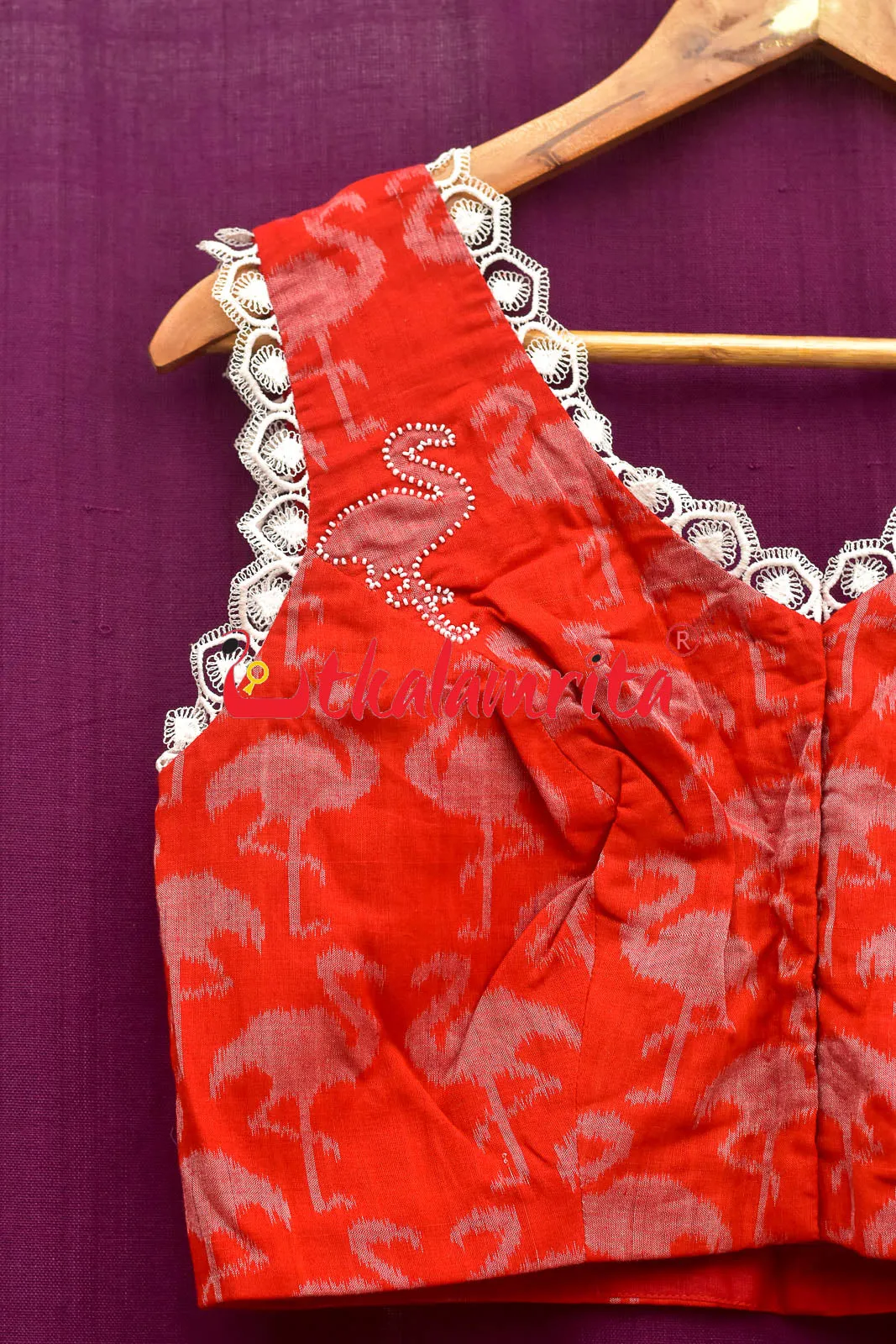 Red Cranes (Blouse)