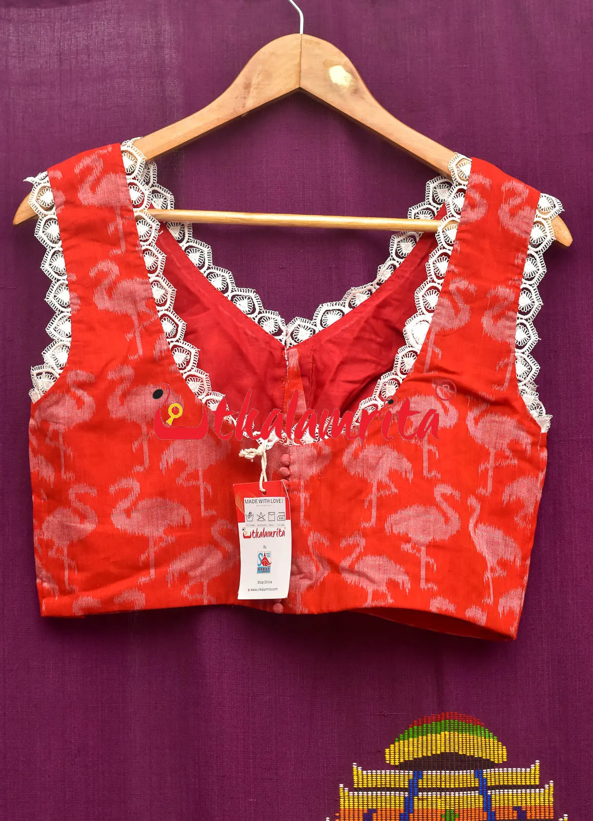 Red Cranes (Blouse)