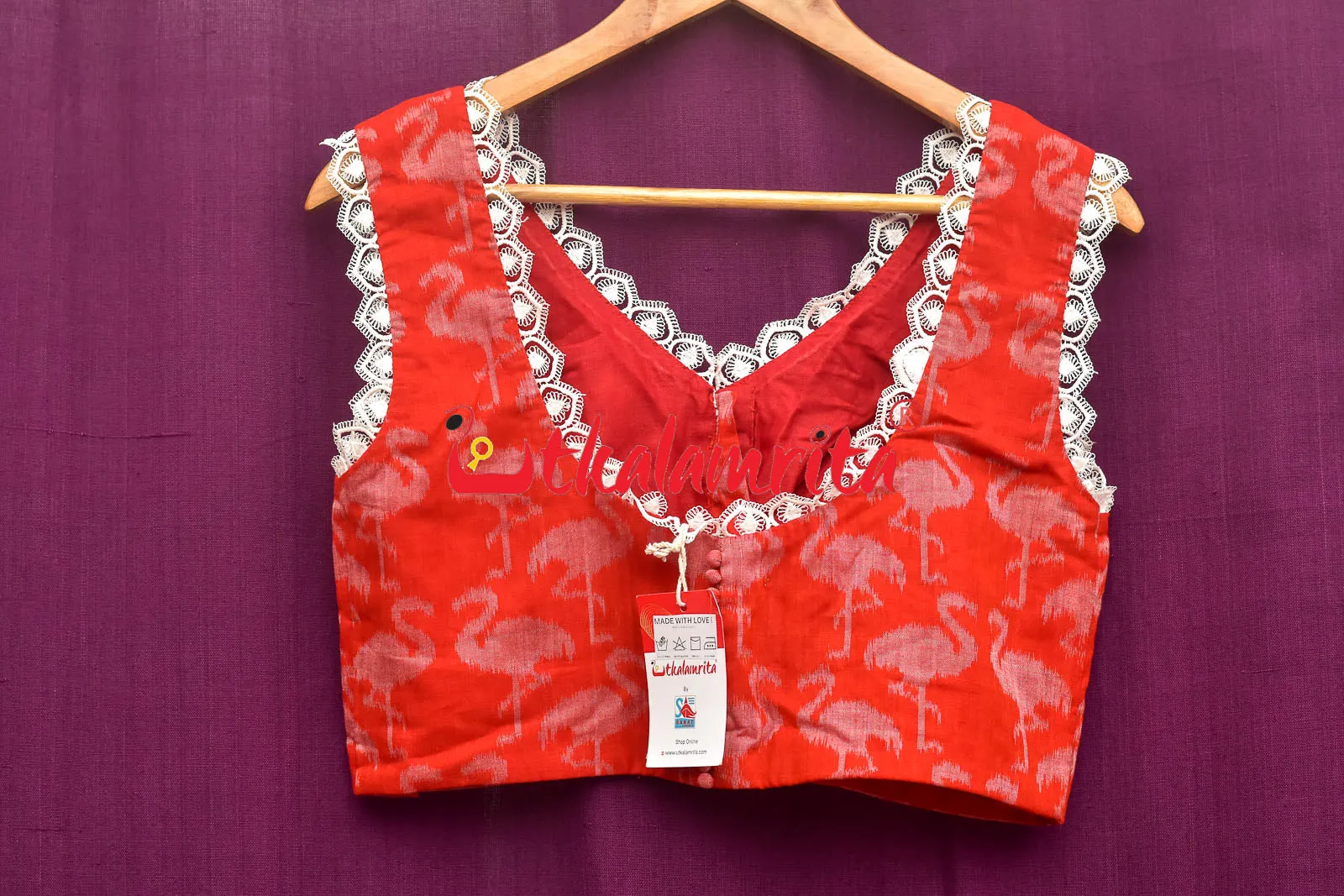 Red Cranes (Blouse)