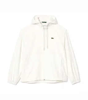 Short Showerproof Jacket with Removable Hood Flour