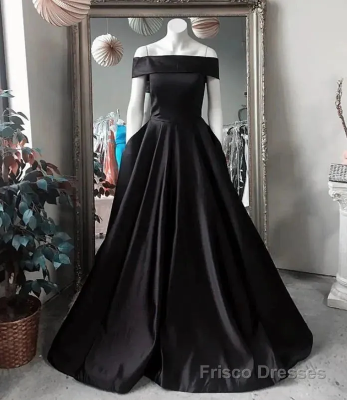 Simple Off The Shoulder Long Ball Gowns Prom Dresses