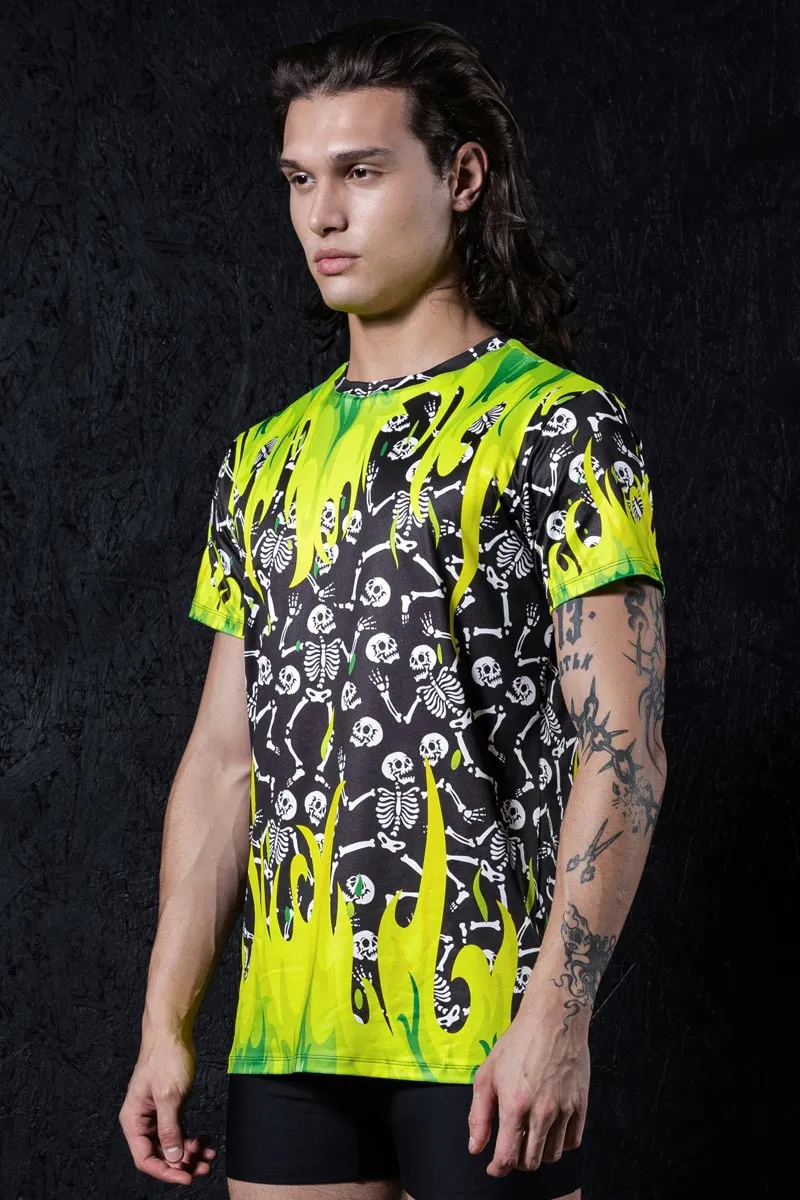 Skeletons in Wildfire Male Tee
