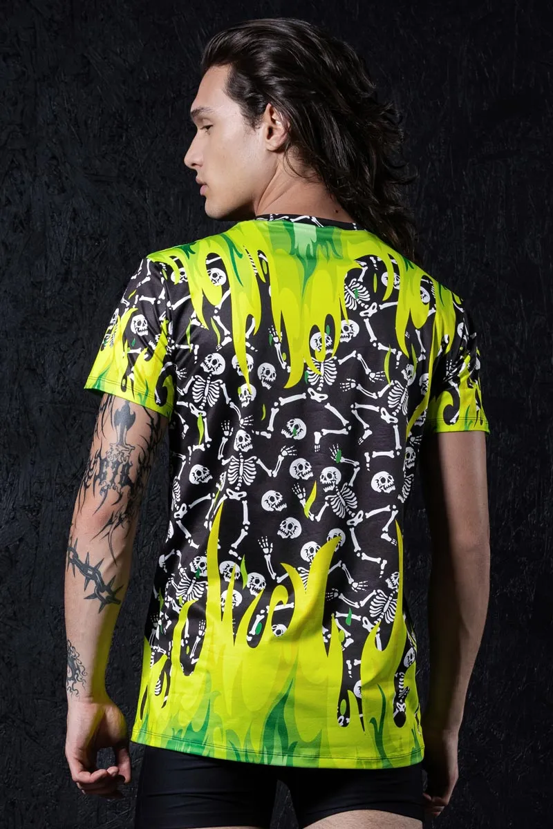 Skeletons in Wildfire Male Tee