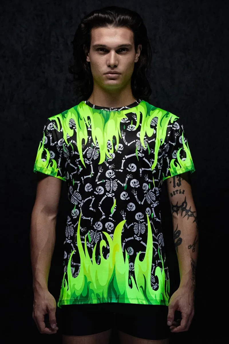 Skeletons in Wildfire Male Tee