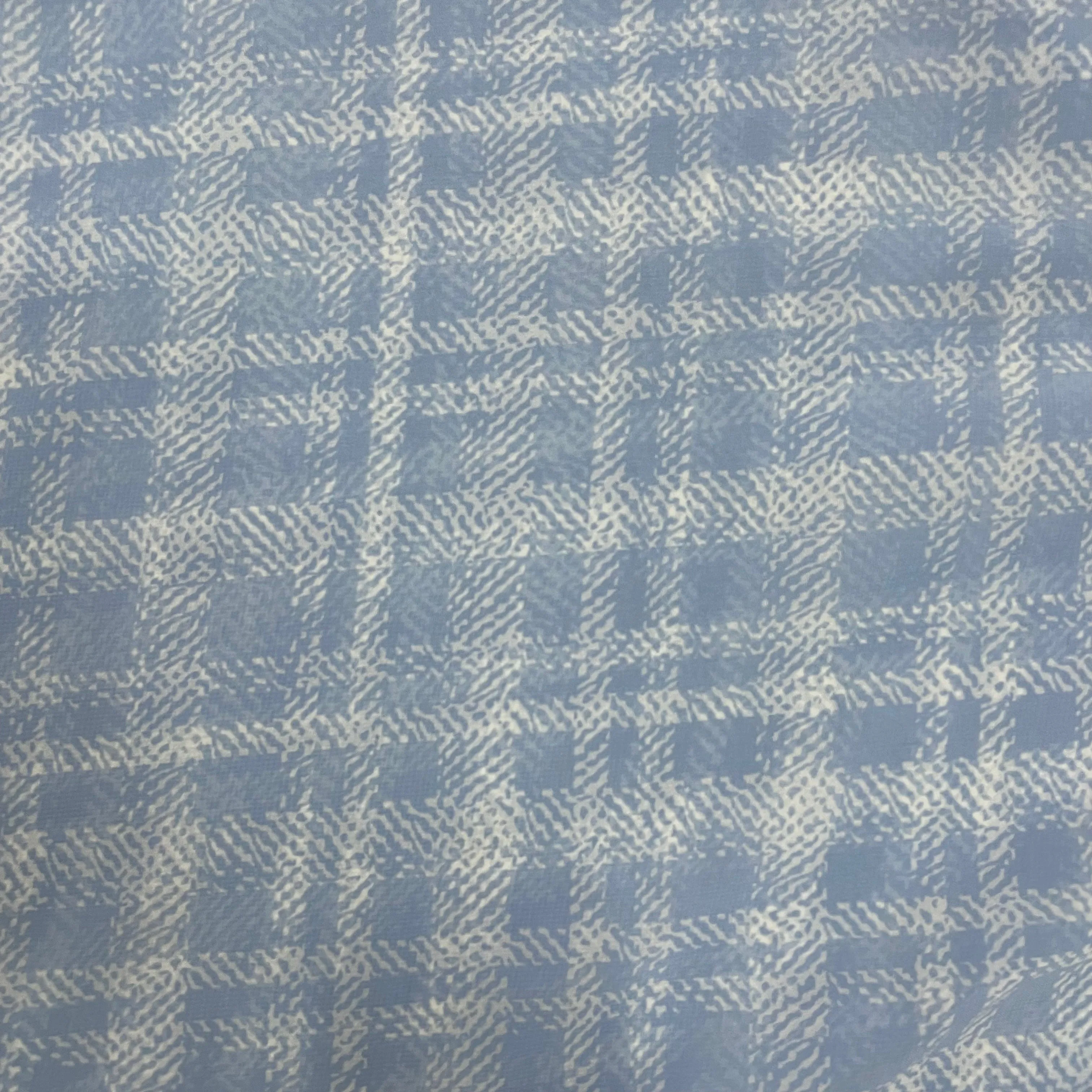 Sky Blue Stripe Georgette Fabric
