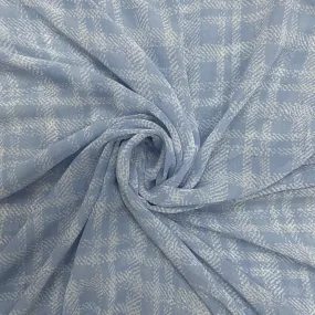 Sky Blue Stripe Georgette Fabric