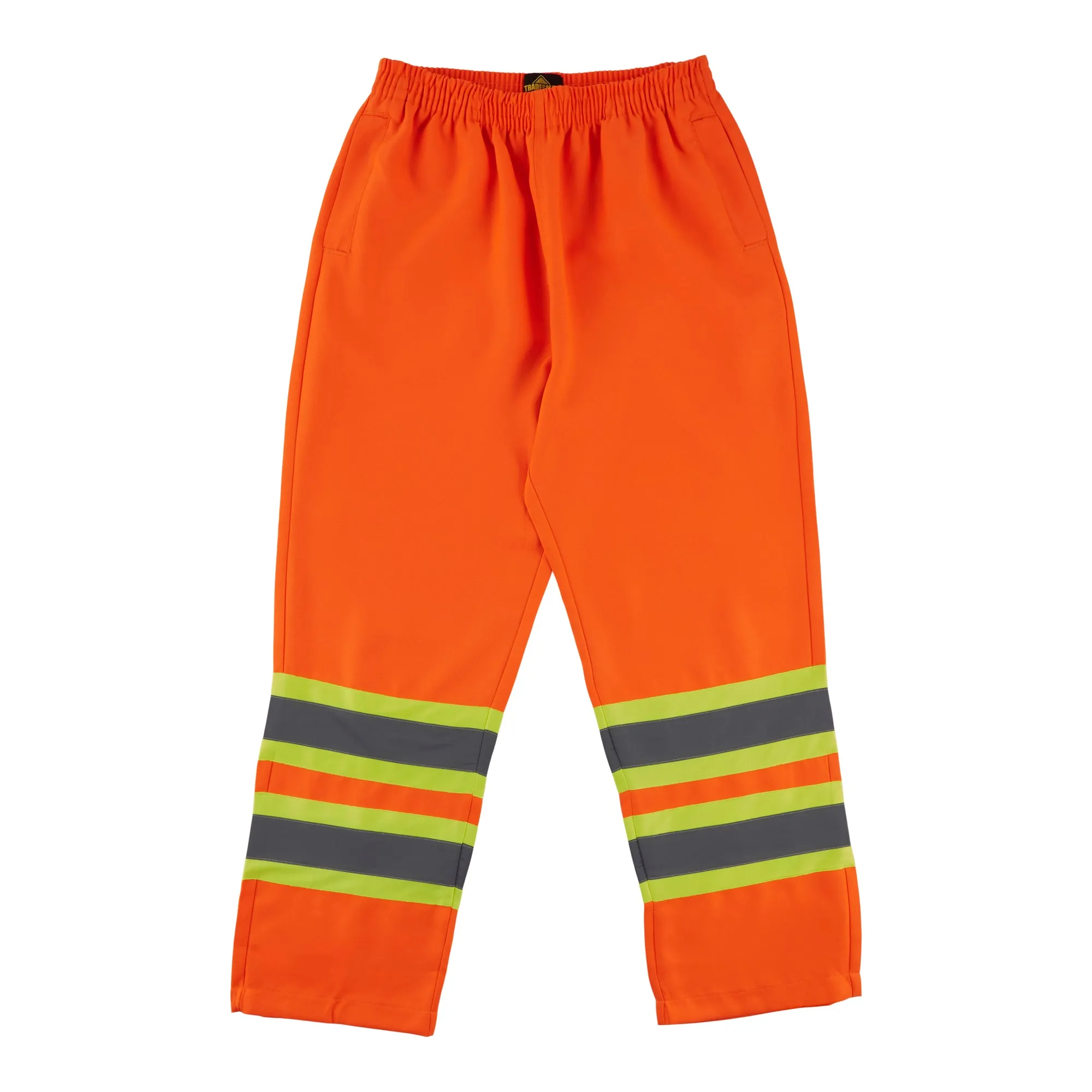 Tradesmax Pro Men's Orange Pull-On HIVIS Work Pants