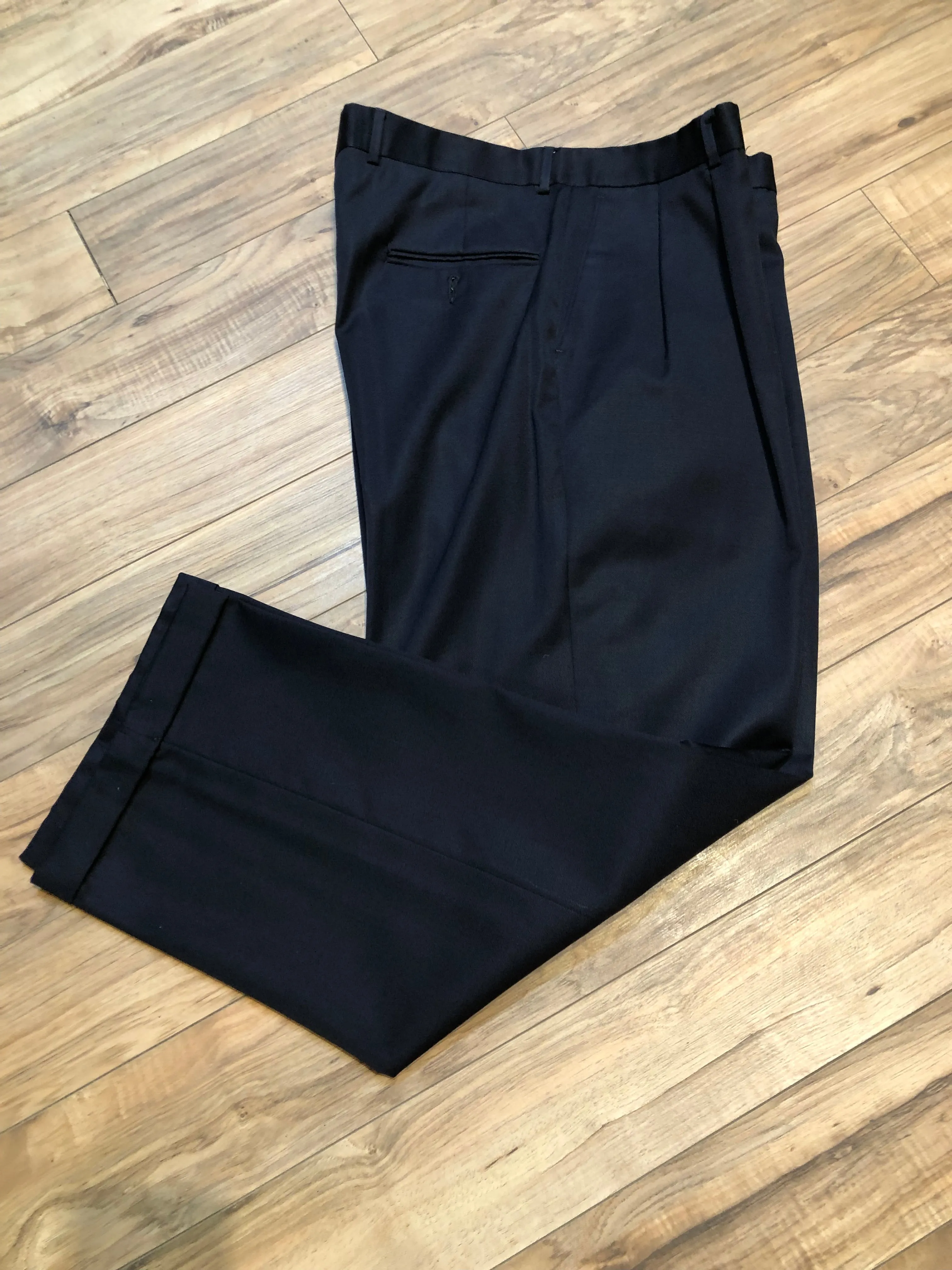 Vintage Bill Blass Black Label Wool Pants, Made in Mexico, 39”x30”