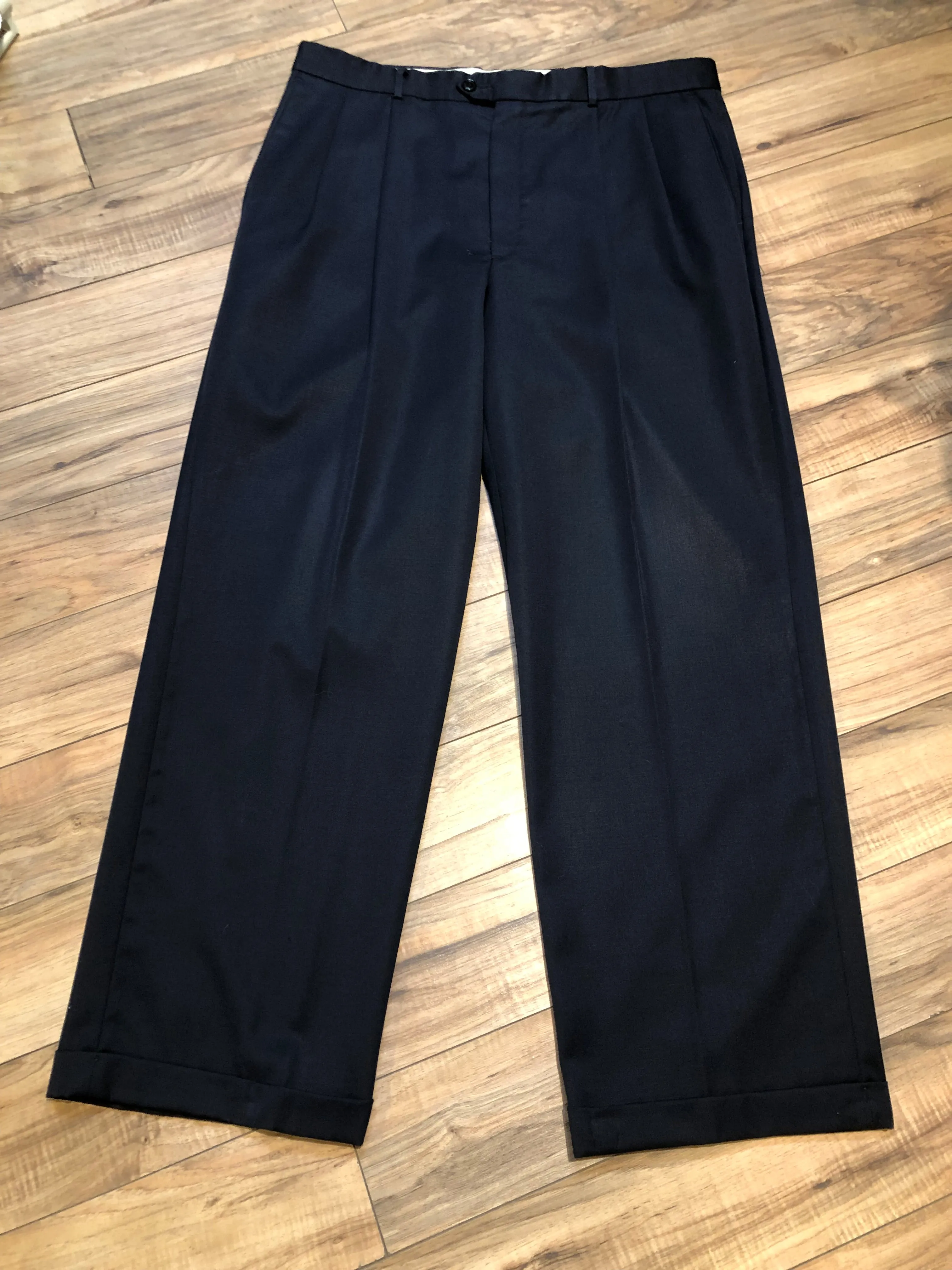 Vintage Bill Blass Black Label Wool Pants, Made in Mexico, 39”x30”