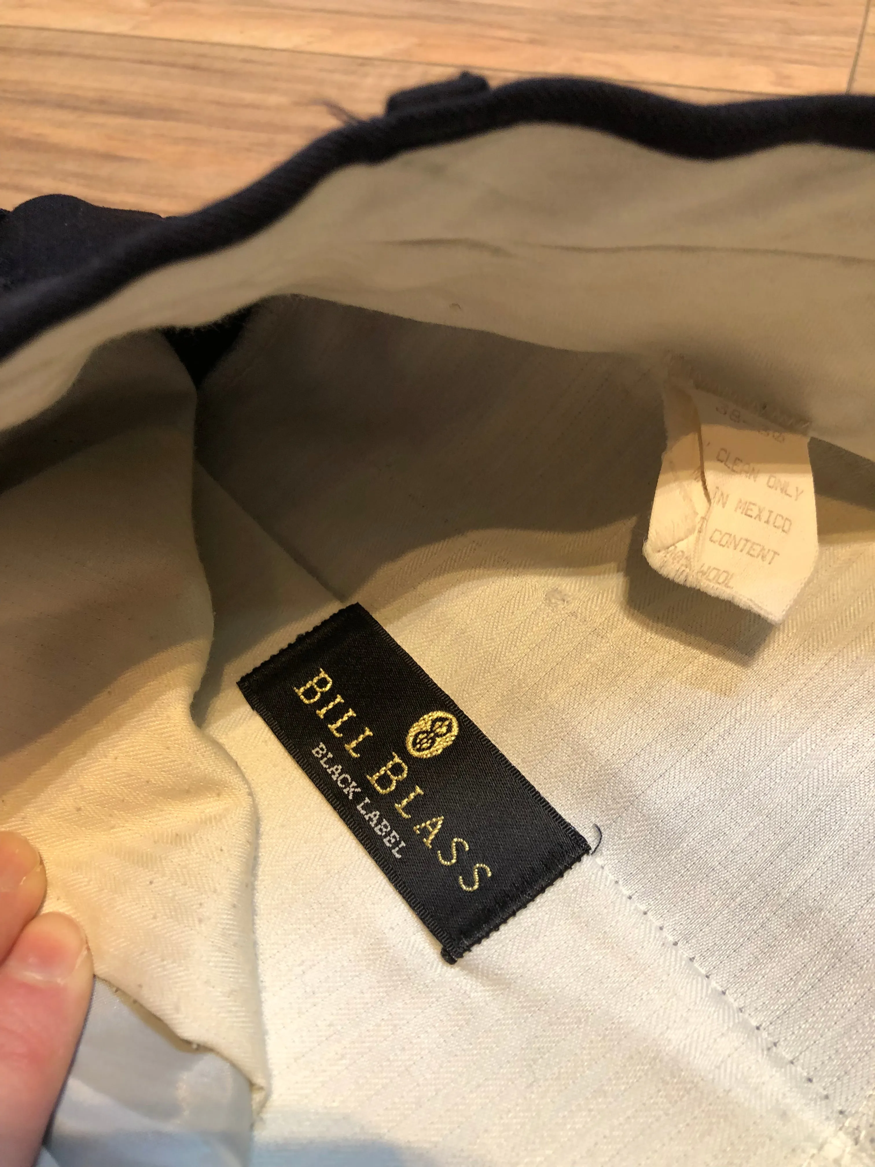Vintage Bill Blass Black Label Wool Pants, Made in Mexico, 39”x30”