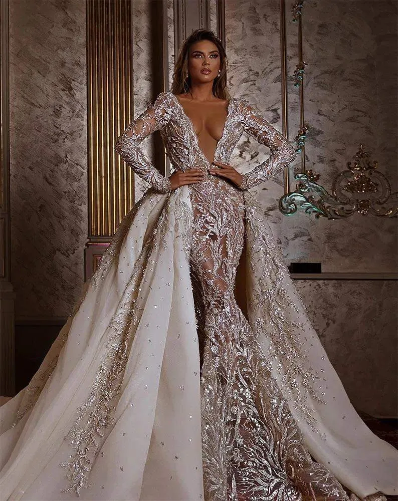 Wedding Gown Swarovski with Detachable Skirt