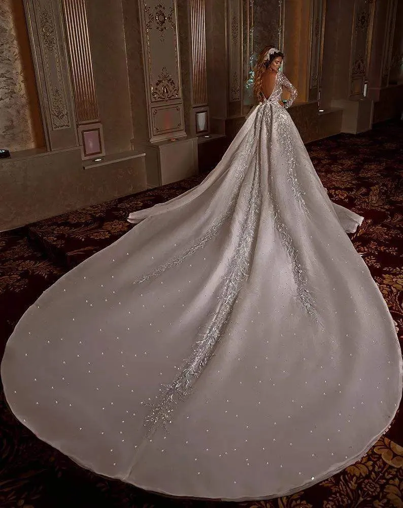 Wedding Gown Swarovski with Detachable Skirt