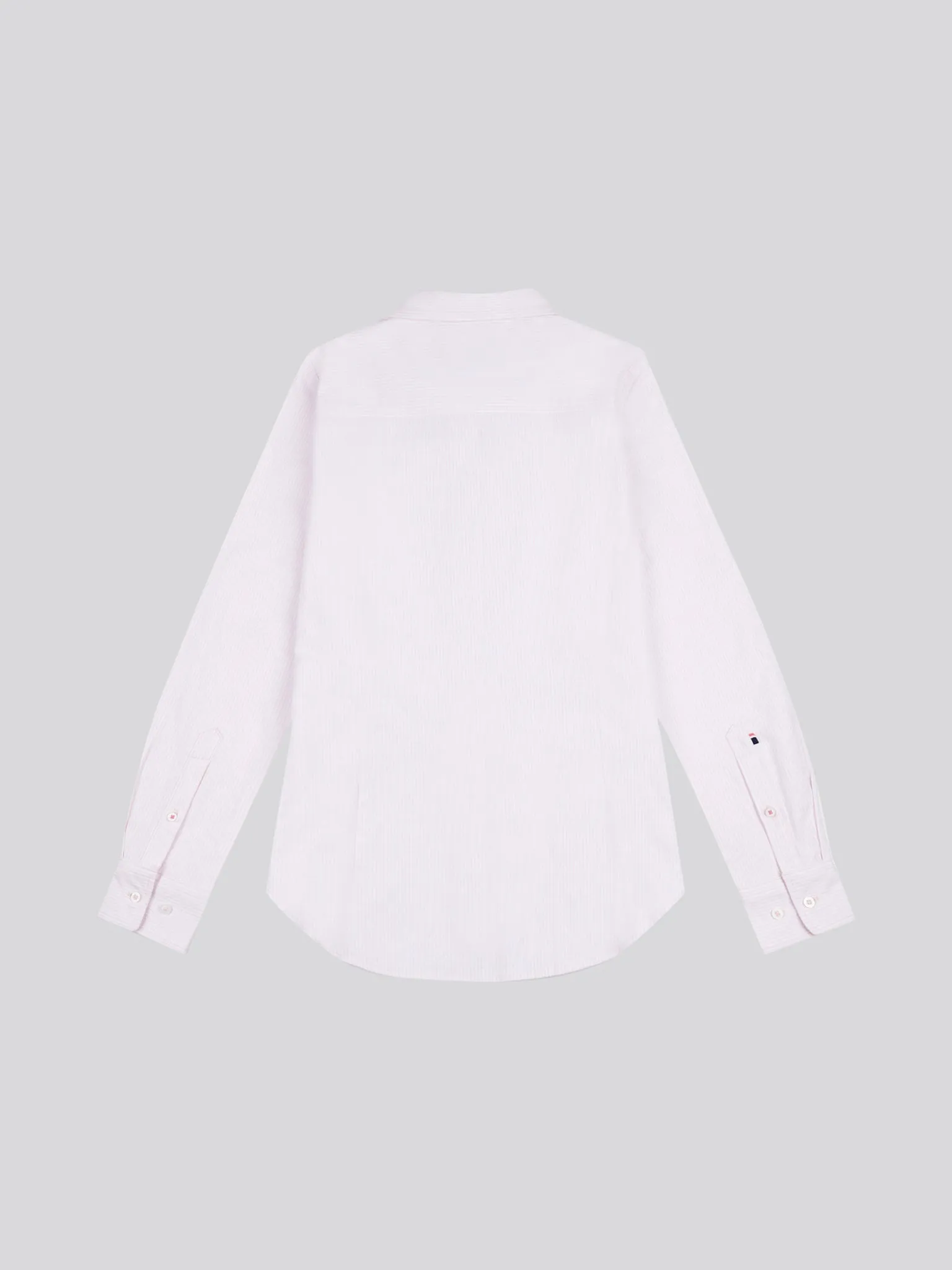 Womens Stripe Stretch Classic Fit Oxford Shirt in Crystal Rose